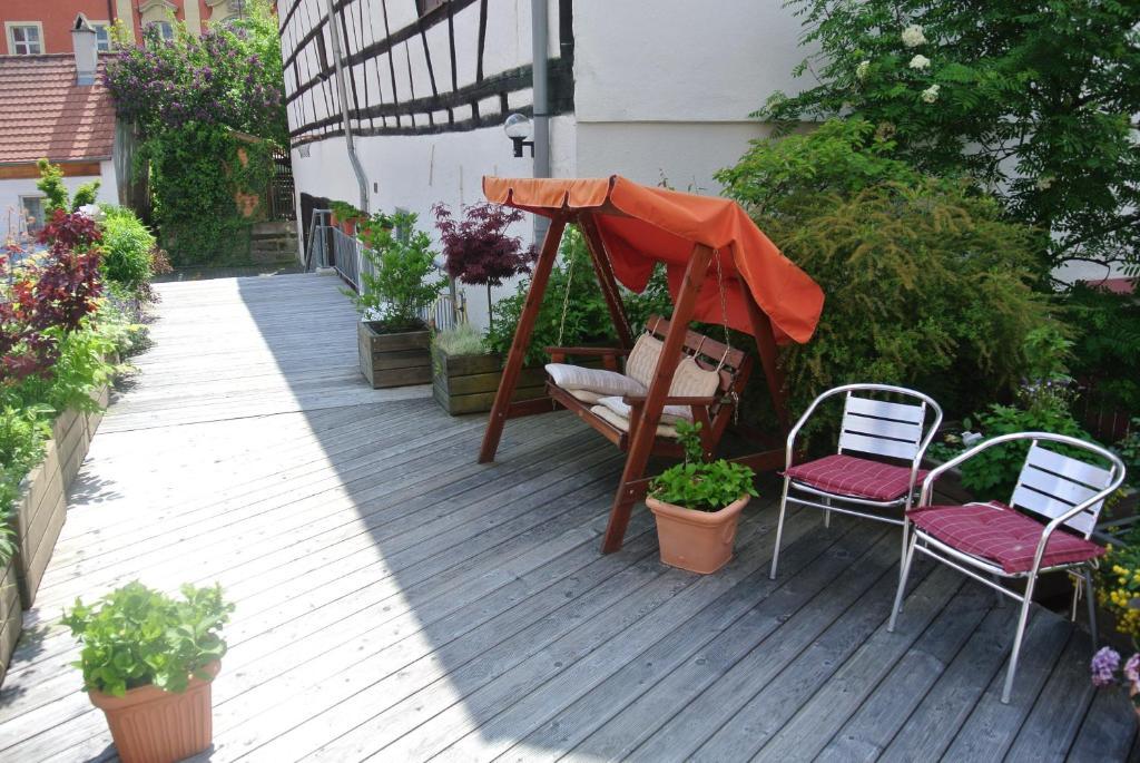 Hotel-Restaurant Goldenes Lamm Dinkelsbühl Esterno foto